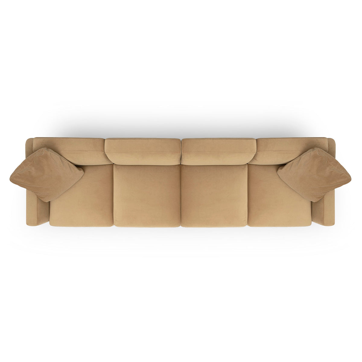 Perry Tan Performance Velvet Modular Long Sofa by TOV Furniture – photo 5 of 6