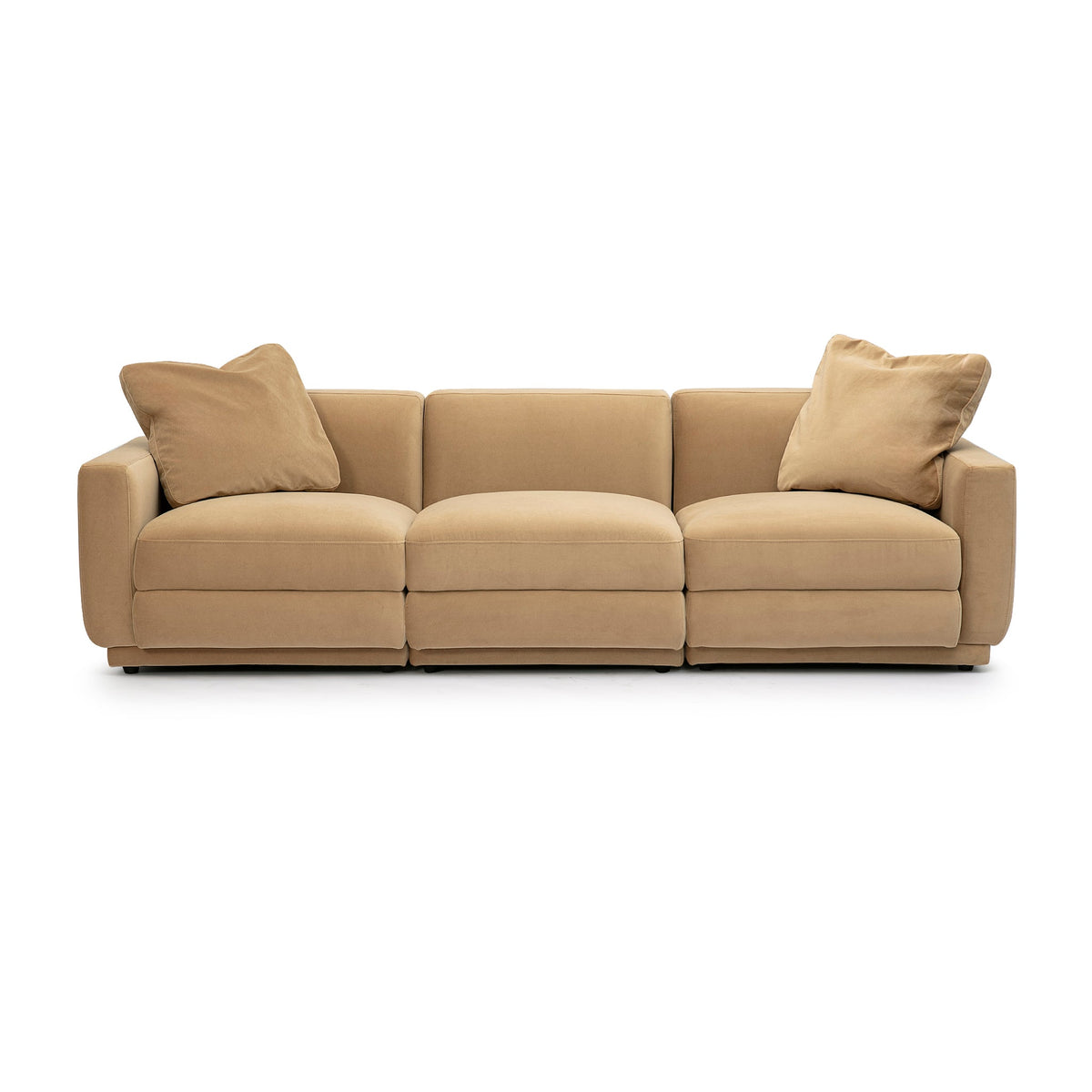 Perry Tan Performance Velvet Modular Sofa by TOV Furniture – photo 1 of 10