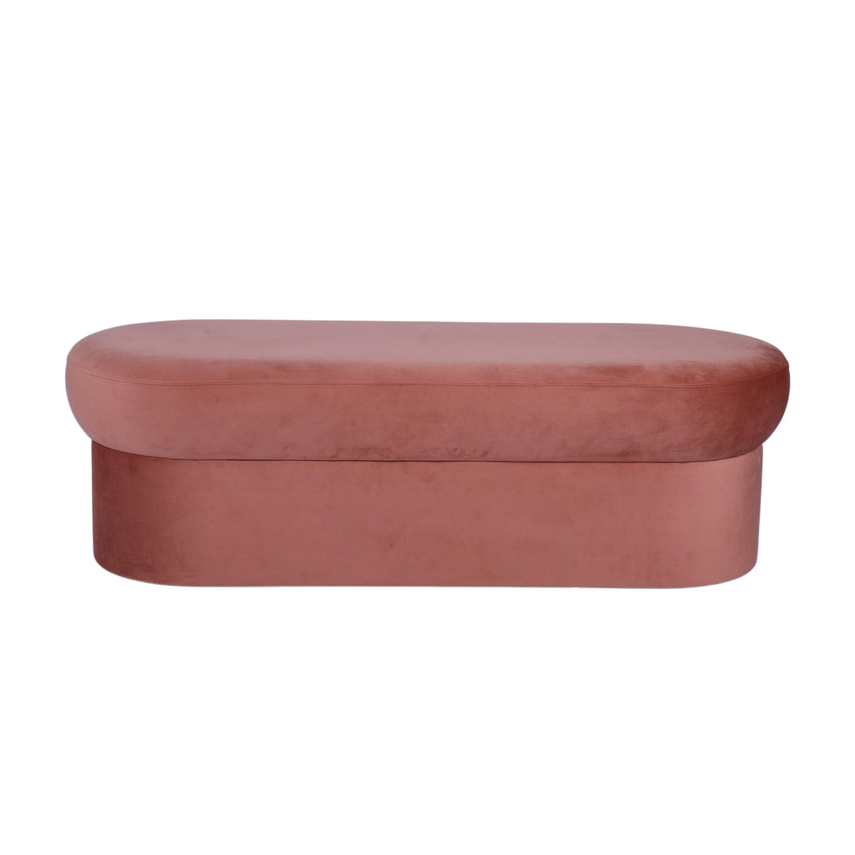Andrea Salmon Performance Velvet 50" Storage Bench by TOV Furniture – photo 1 of 8