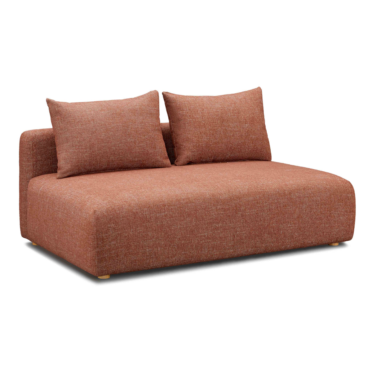 Hangover Sedona Red Contract-Grade Textured Fabric Modular Loveseat by TOV Furniture – photo 1 of 5