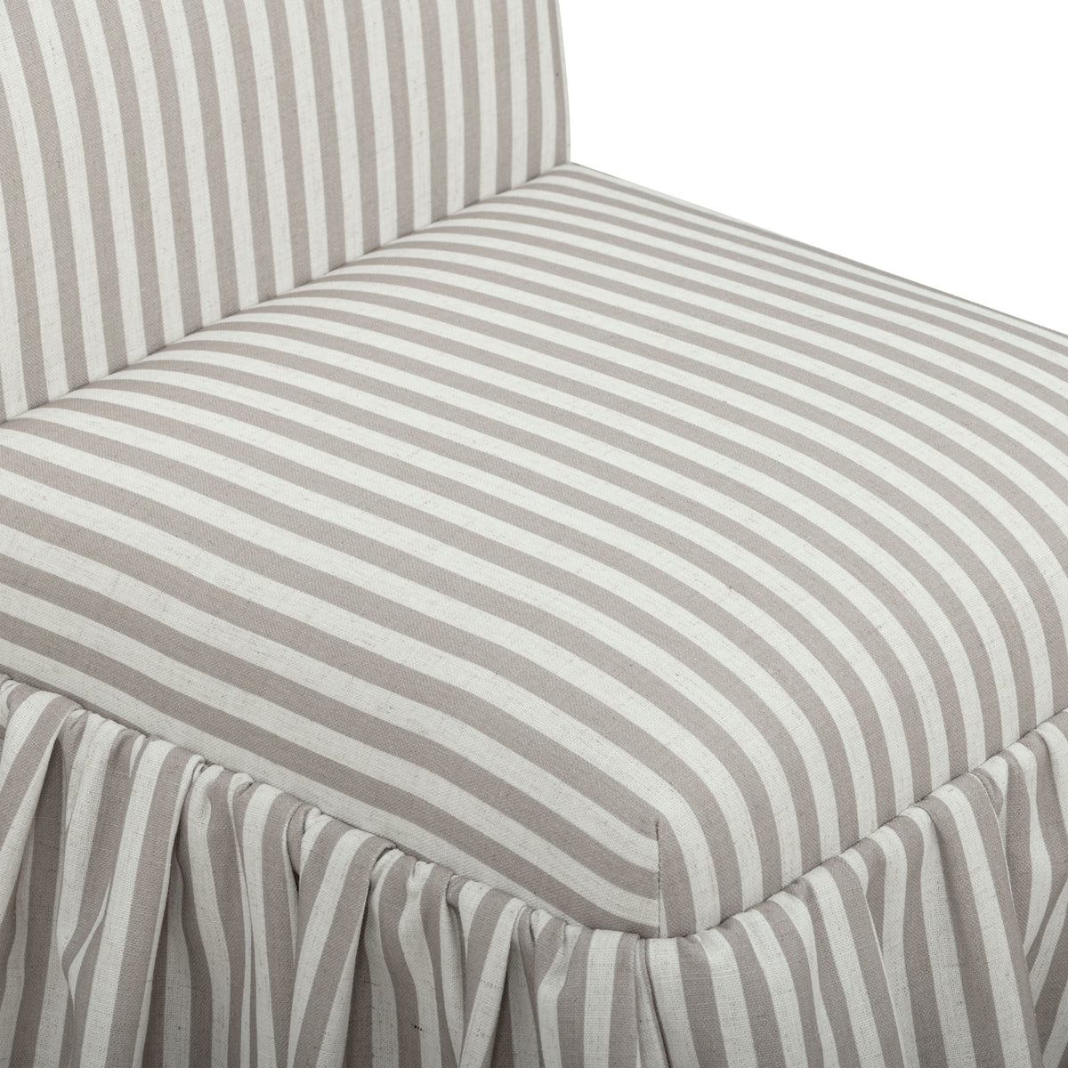 Gertrude Khaki Striped Linen Dining Chair by TOV Furniture – photo 6 of 7