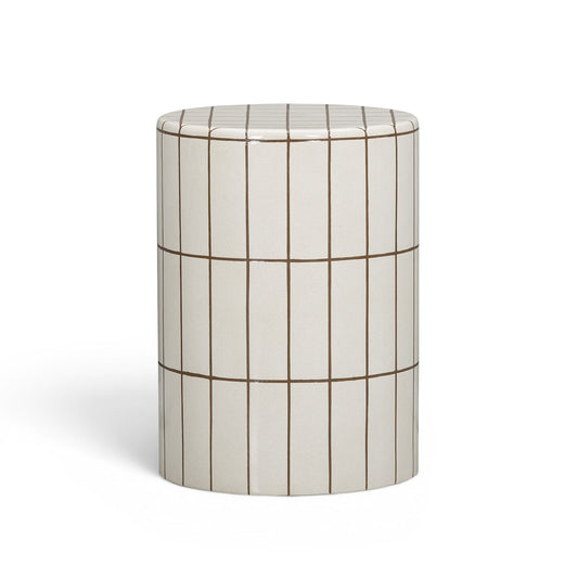Tatiana Ecru Round Concrete Indoor/Outdoor Side Table by TOV Furniture – photo 1 of 5