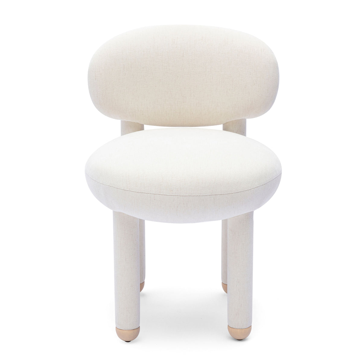 Manu Cream Performance Chenille Dining Chair by TOV Furniture – photo 3 of 7