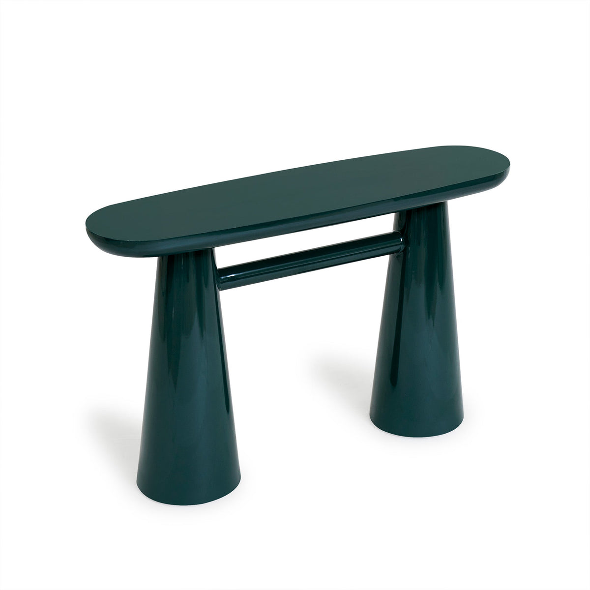 Baila 50" Forest Green Glossy Lacquer Console Table by TOV Furniture – photo 3 of 9