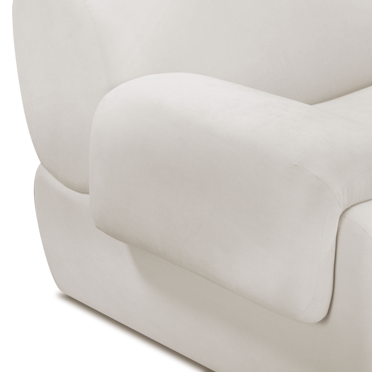 Zenith Cream Upcycled Contract-Grade Fabric Modular Loveseat by TOV Furniture – photo 4 of 7