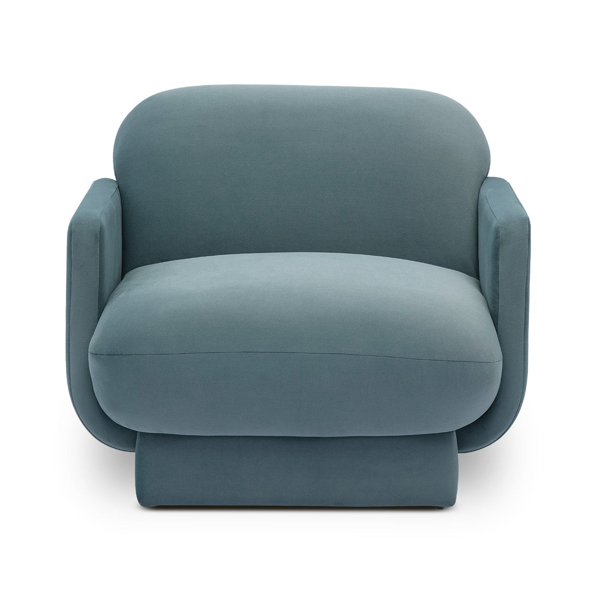 Azalea Powder Blue Performance Velvet Accent Chair by TOV Furniture – photo 2 of 6