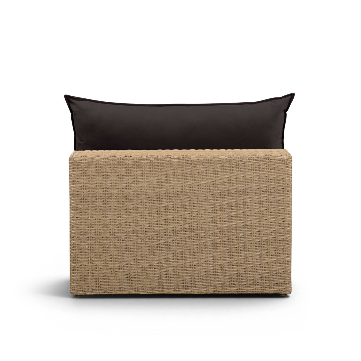 Cali Black Performance Fabric & Brown Wicker Outdoor Armless Chair by TOV Furniture – photo 4 of 5