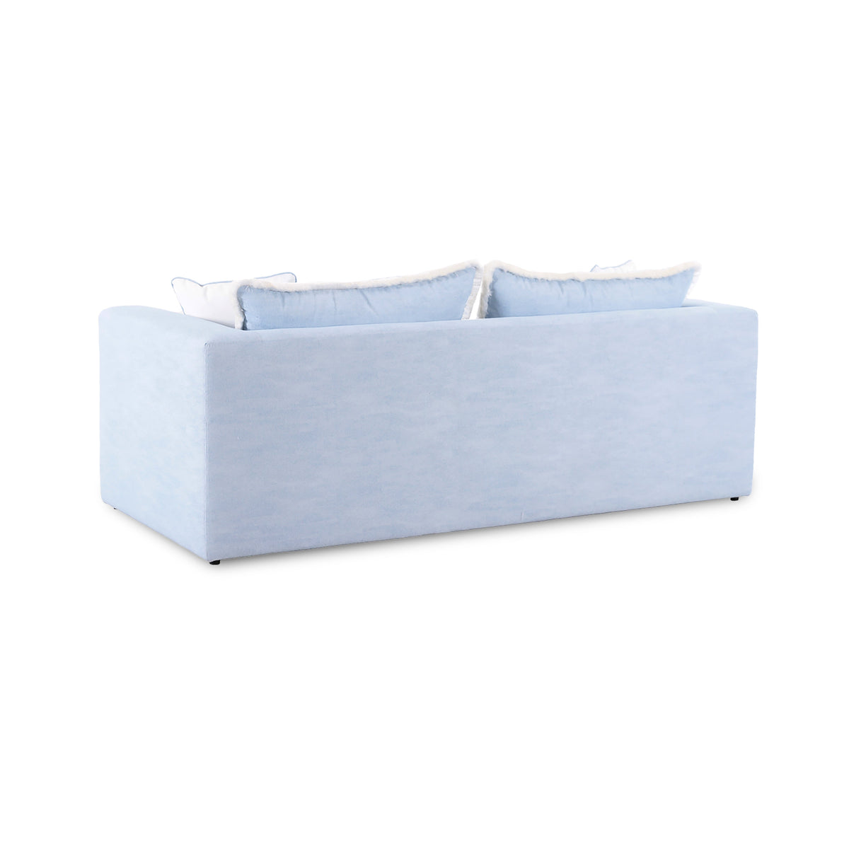 Salty 85" Light Blue Performance Petite Boucle Outdoor Sofa by TOV Furniture – photo 5 of 7