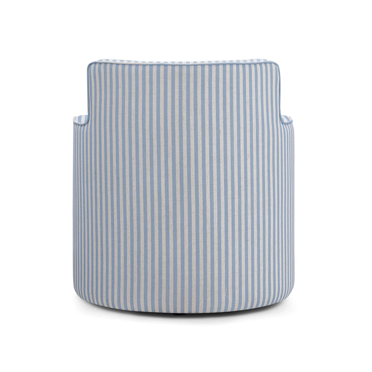 Passe Swivel Accent Chair in Blue Stripes by TOV Furniture – photo 6 of 7