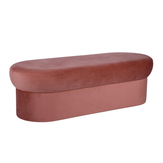 Andrea Salmon Performance Velvet 50" Storage Bench by TOV Furniture – photo 2 of 8