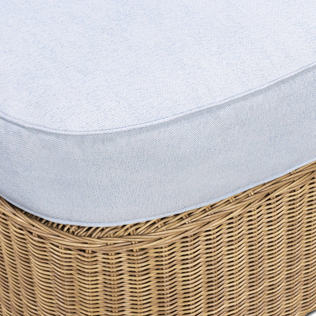 Axel Blue Boucle Outdoor Ottoman by TOV Furniture – photo 4 of 6