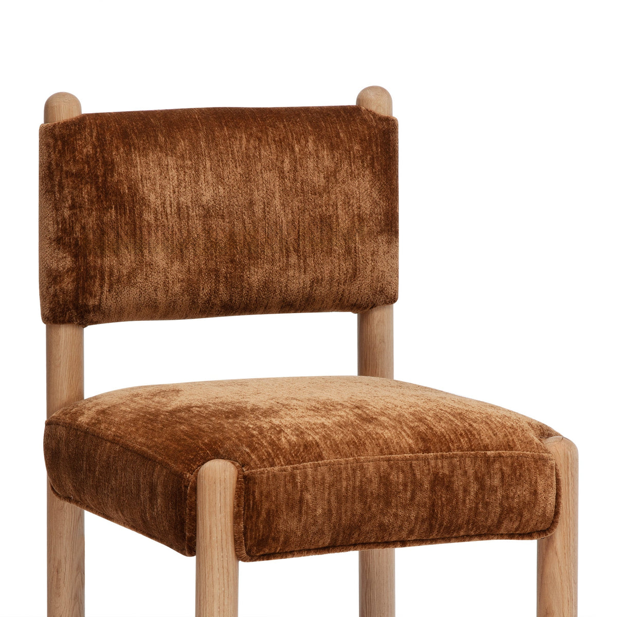 Bruno Bronze Thick Performance Chenille Straight Back Dining Chair by TOV Furniture – photo 5 of 7