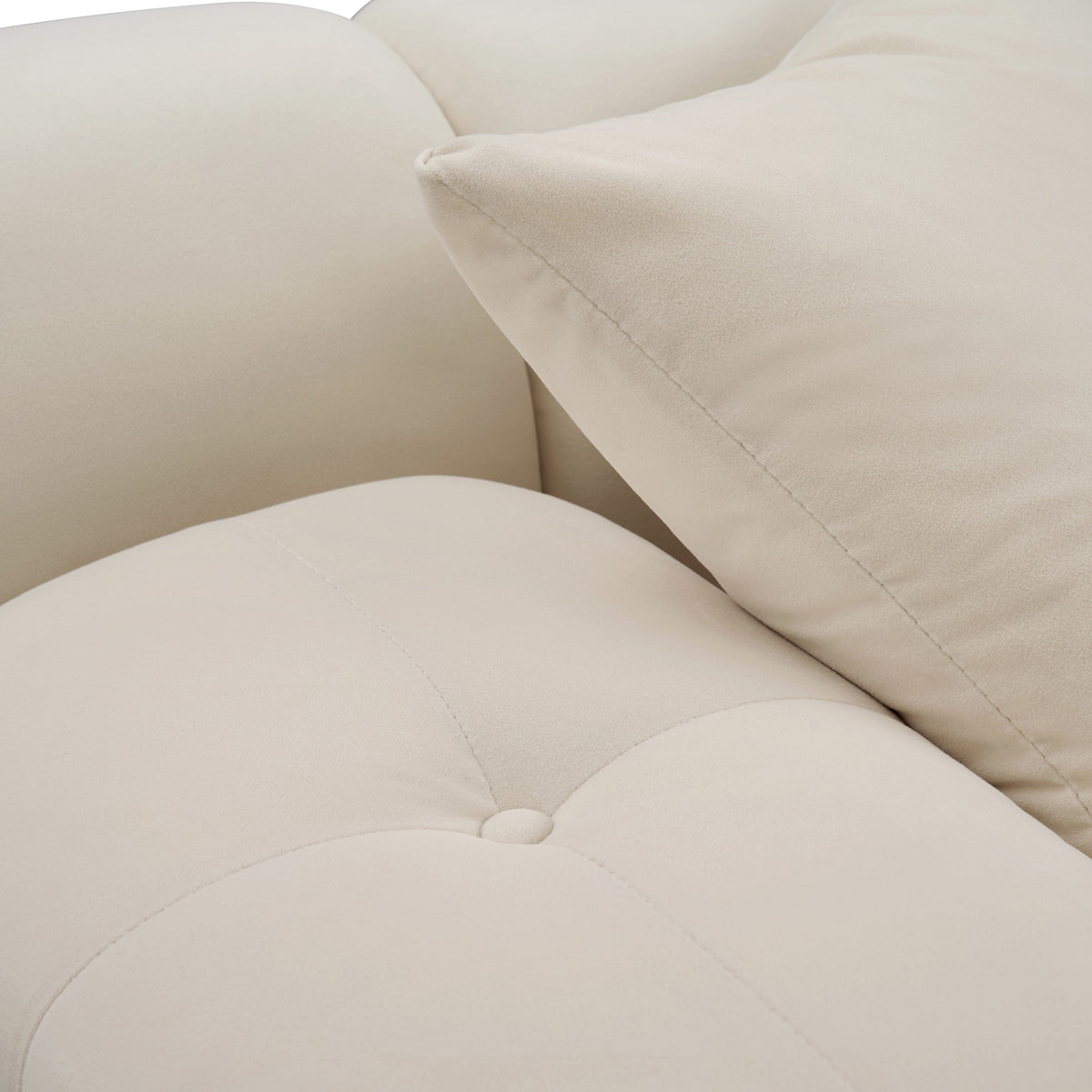 Calliope Cream Performance Velvet 4-piece Modular Sectional by TOV Furniture – photo 4 of 5
