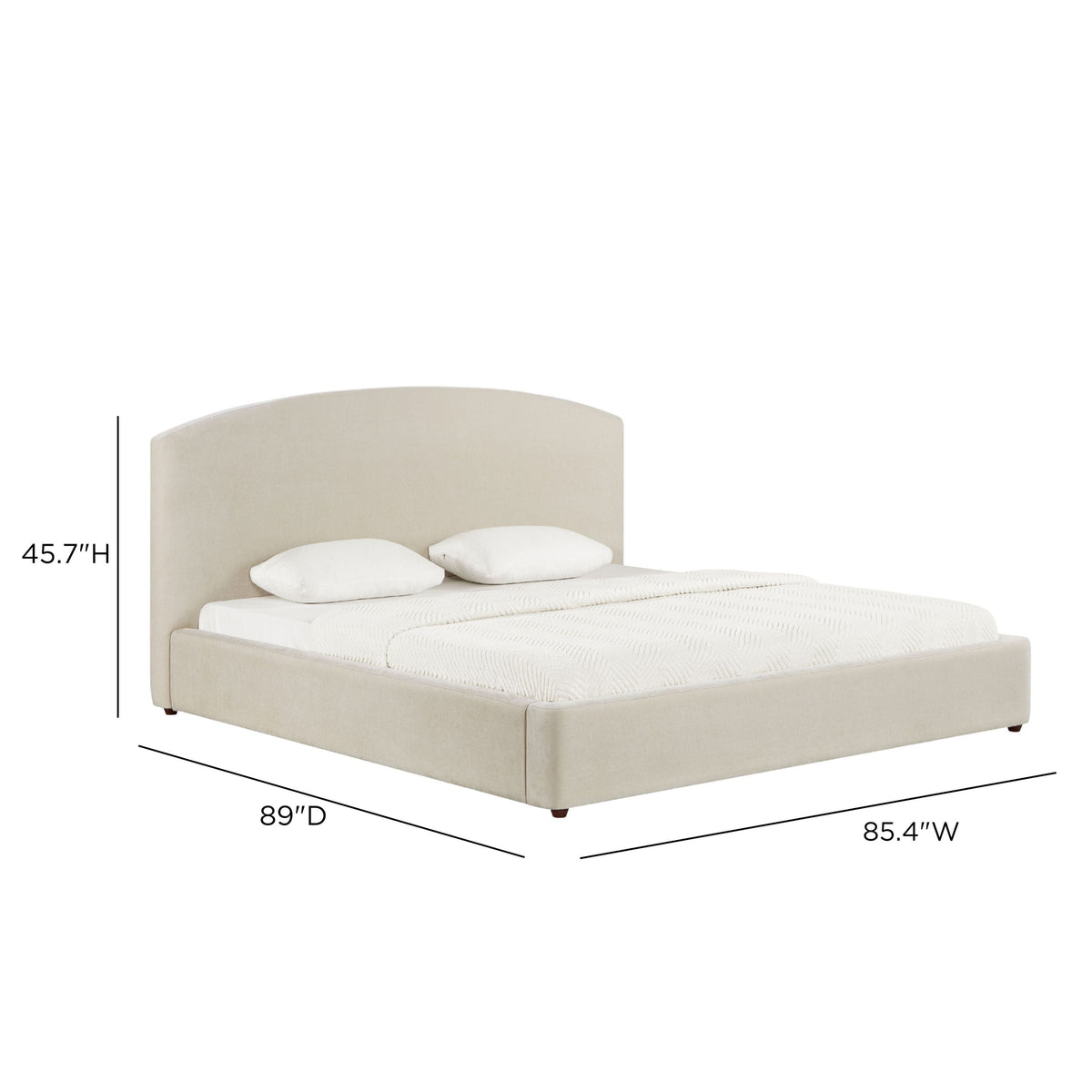Leah Cream Performance Chenille King Bed by TOV Furniture – photo 10 of 11