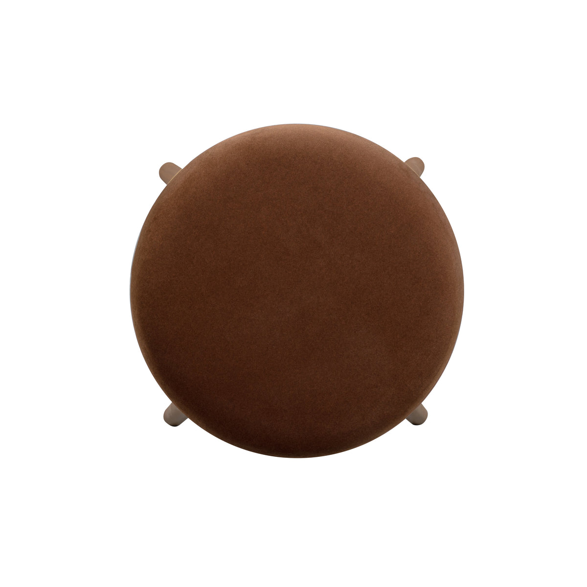 Oodle Bronze Performance Vegan Mohair Light Walnut Bar Stool by TOV Furniture – photo 5 of 6