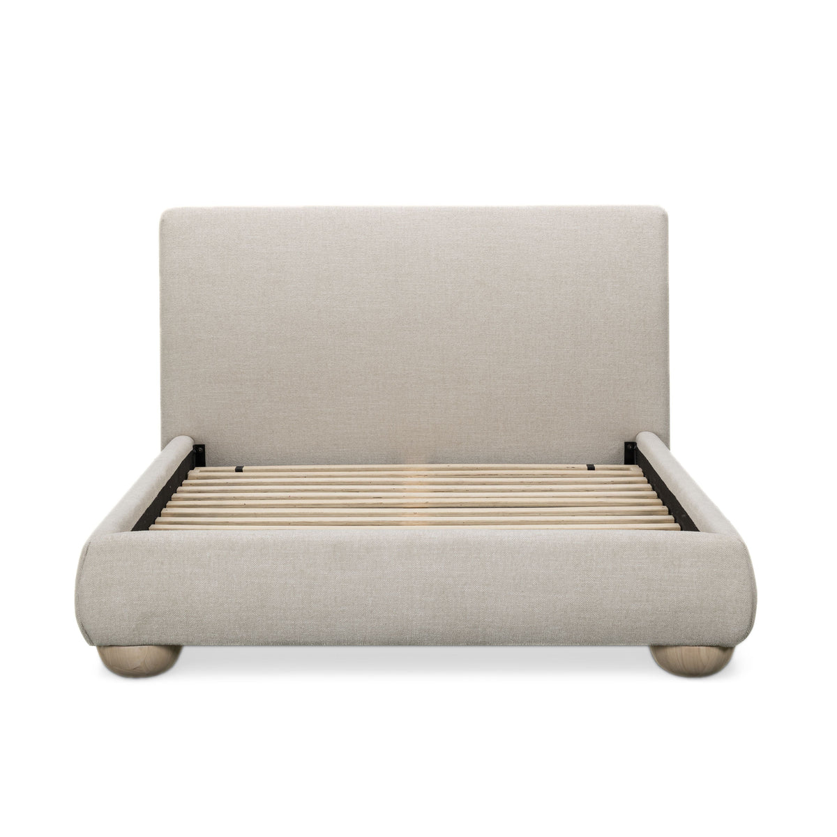 Rayne Cream Textured Fabric Queen Bed by TOV Furniture – photo 6 of 9