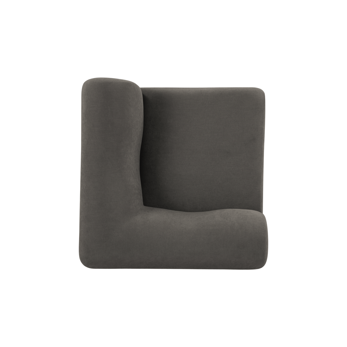 Zenith Grey Upcycled Contract-Grade Fabric Corner Wedge by TOV Furniture – photo 4 of 7