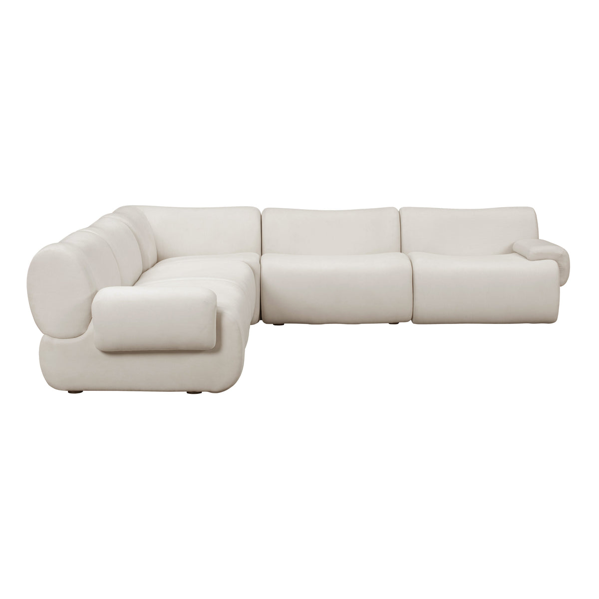 Zenith Cream Upcycled Contract-Grade Fabric Modular Sectional by TOV Furniture – photo 2 of 9