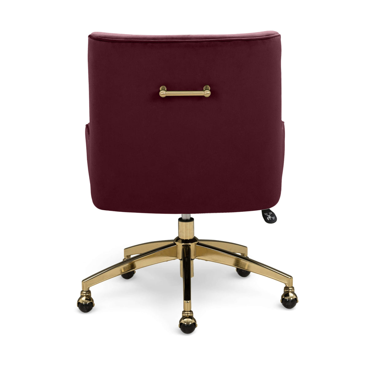 Beatrix Burgundy Performance Velvet Office Swivel Chair by TOV Furniture – photo 5 of 7