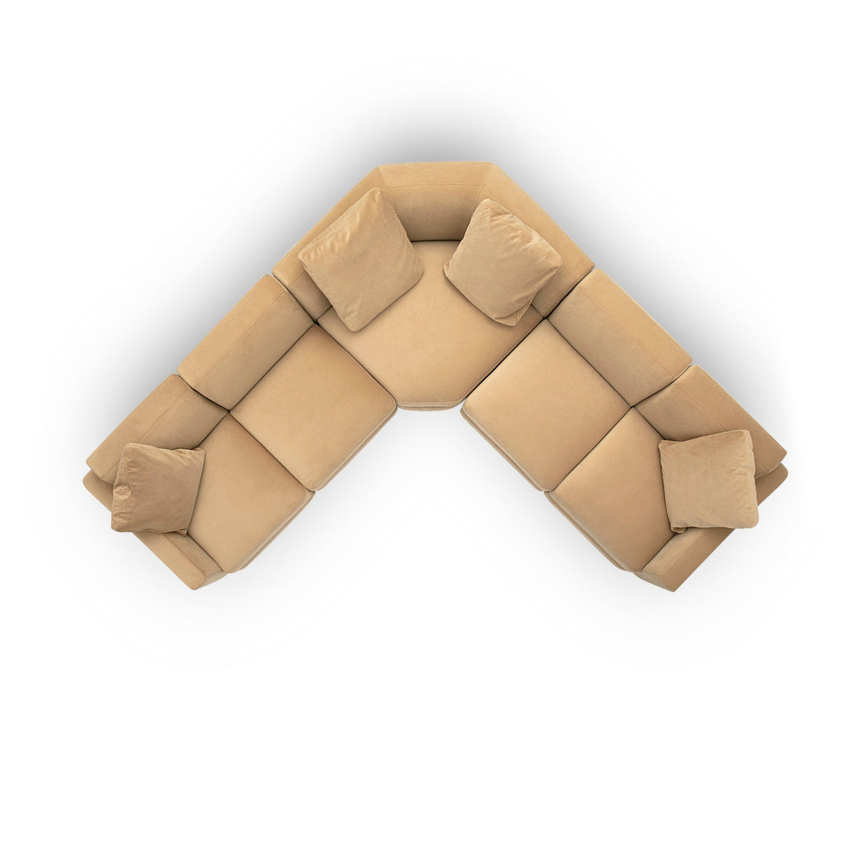 Perry Tan Performance Velvet Modular L-Sectional by TOV Furniture – photo 4 of 5