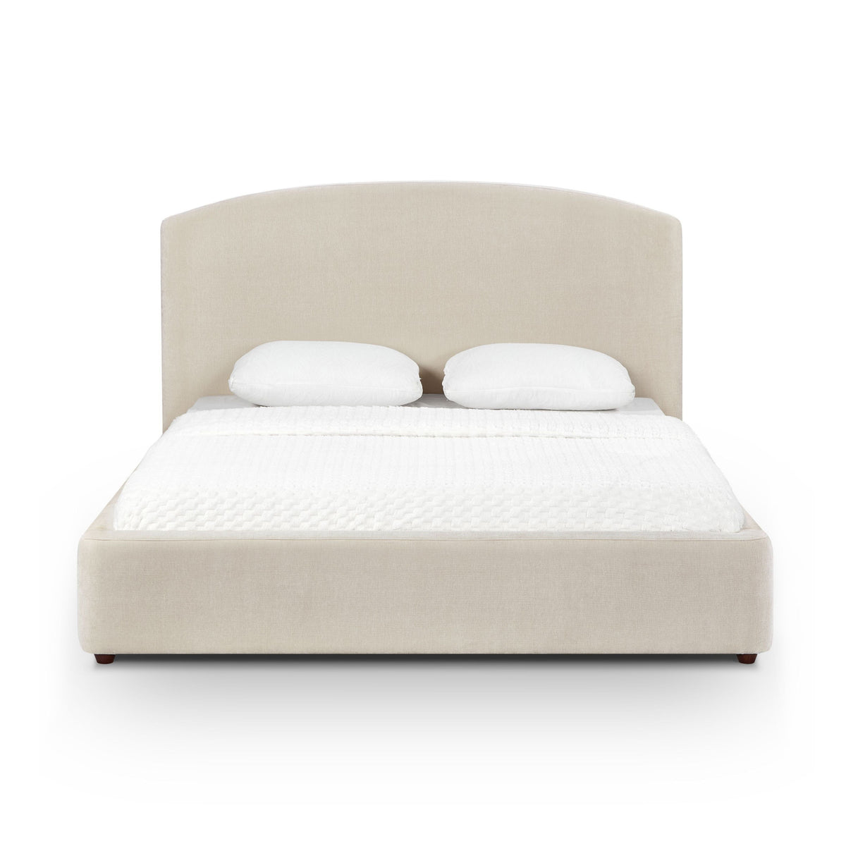 Leah Cream Performance Chenille Queen Bed by TOV Furniture – photo 1 of 11
