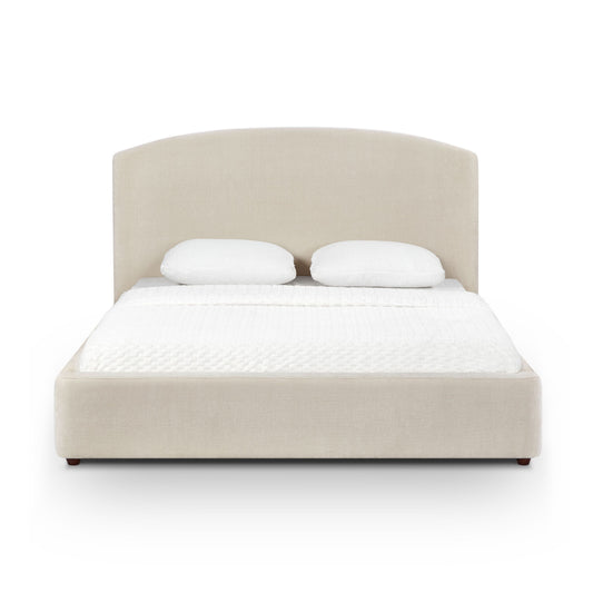 Leah Cream Performance Chenille Queen Bed by TOV Furniture – photo 1 of 11