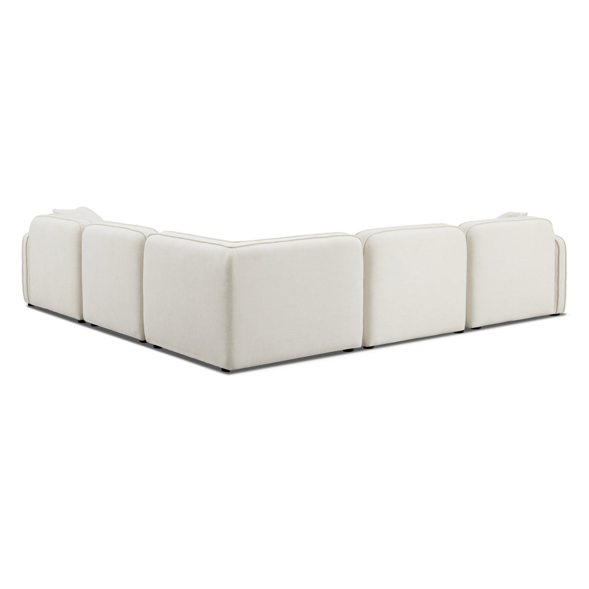Travie 5-Piece Sand Upcycled Performance Linen Modular L-Sectional by TOV Furniture – photo 4 of 7