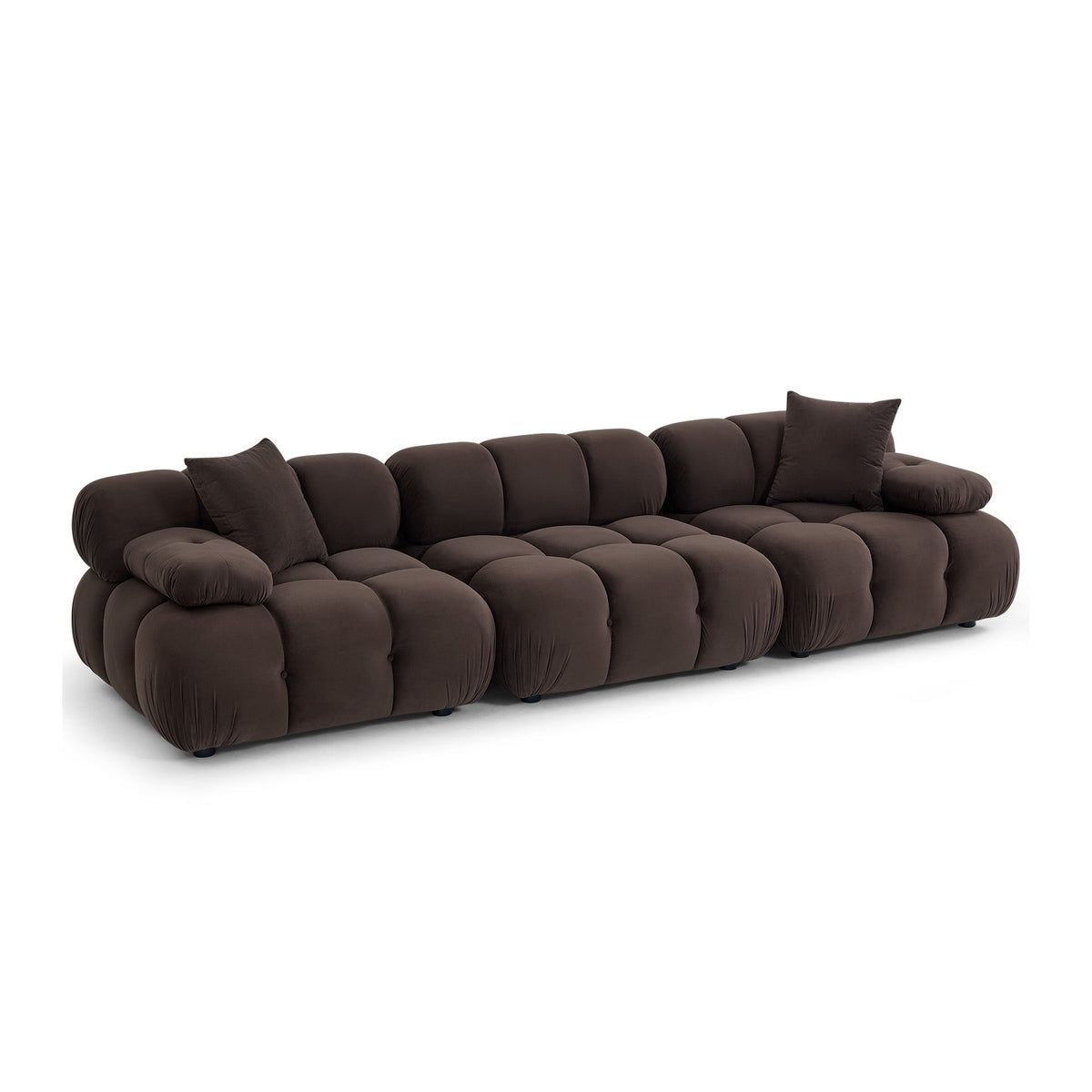Calliope 118" Dark Brown Performance Velvet Modular Sofa by TOV Furniture – photo 3 of 6