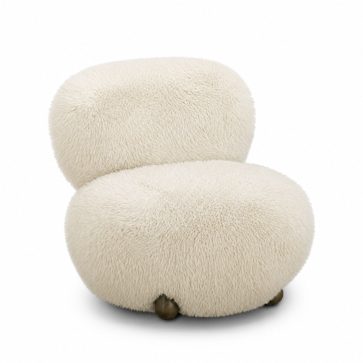 Pucker Natural Contract-Grade Vegan Shearling Accent Chair by TOV Furniture – photo 3 of 8