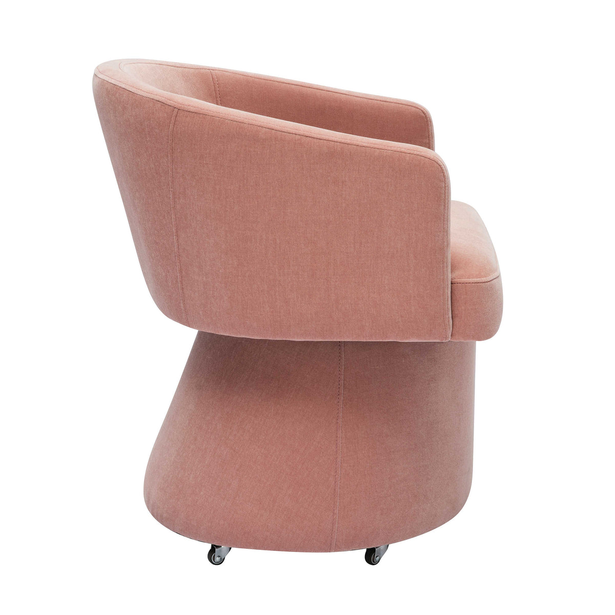 Kristen Rolling Desk Chair in Pink by TOV Furniture – photo 5 of 8