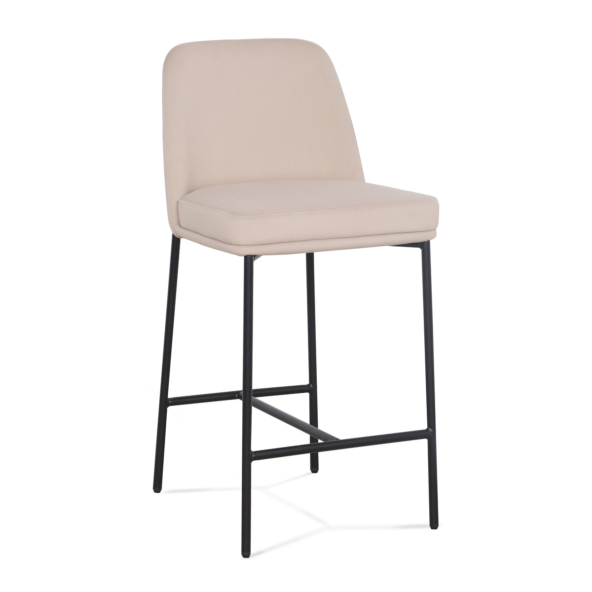 Sydney Taupe Performance Velvet Counter Stool - Set of 2 by TOV Furniture – photo 4 of 8
