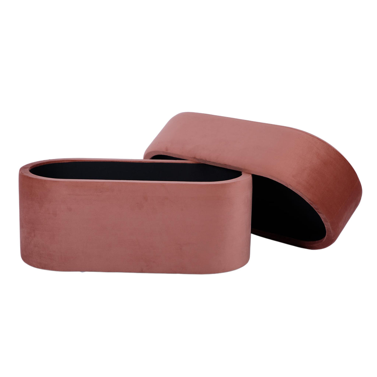 Andrea Salmon Performance Velvet 31" Storage Bench by TOV Furniture – photo 5 of 8