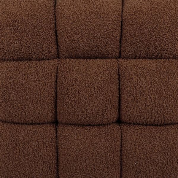 Anita 38.5" Brown Shearling Storage Bench With Reversible Tray Top by TOV Furniture – photo 9 of 9