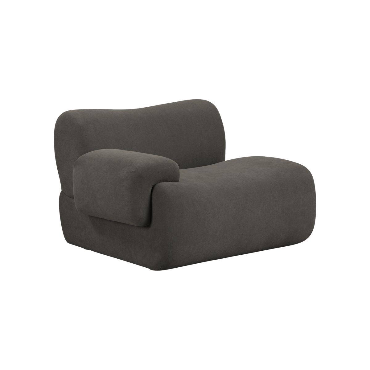 Zenith Grey Upcycled Contract-Grade Fabric LAF Corner Chair by TOV Furniture – photo 1 of 8