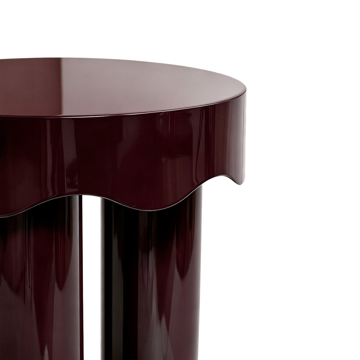 Casper Burgundy High Gloss Nesting Side Table Set by TOV Furniture – photo 9 of 10