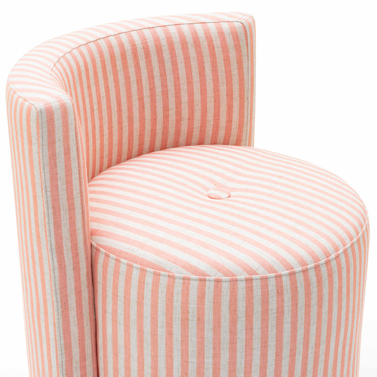 Alyssa Pink Striped Performance Linen Rolling Desk Chair by TOV Furniture – photo 4 of 6