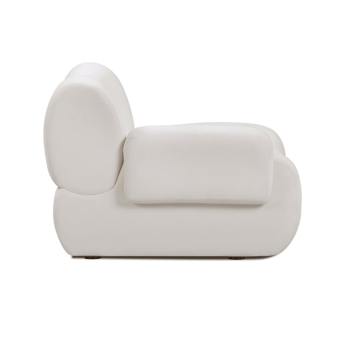Zenith Cream Upcycled Contract-Grade Fabric LAF Corner Chair by TOV Furniture – photo 3 of 8