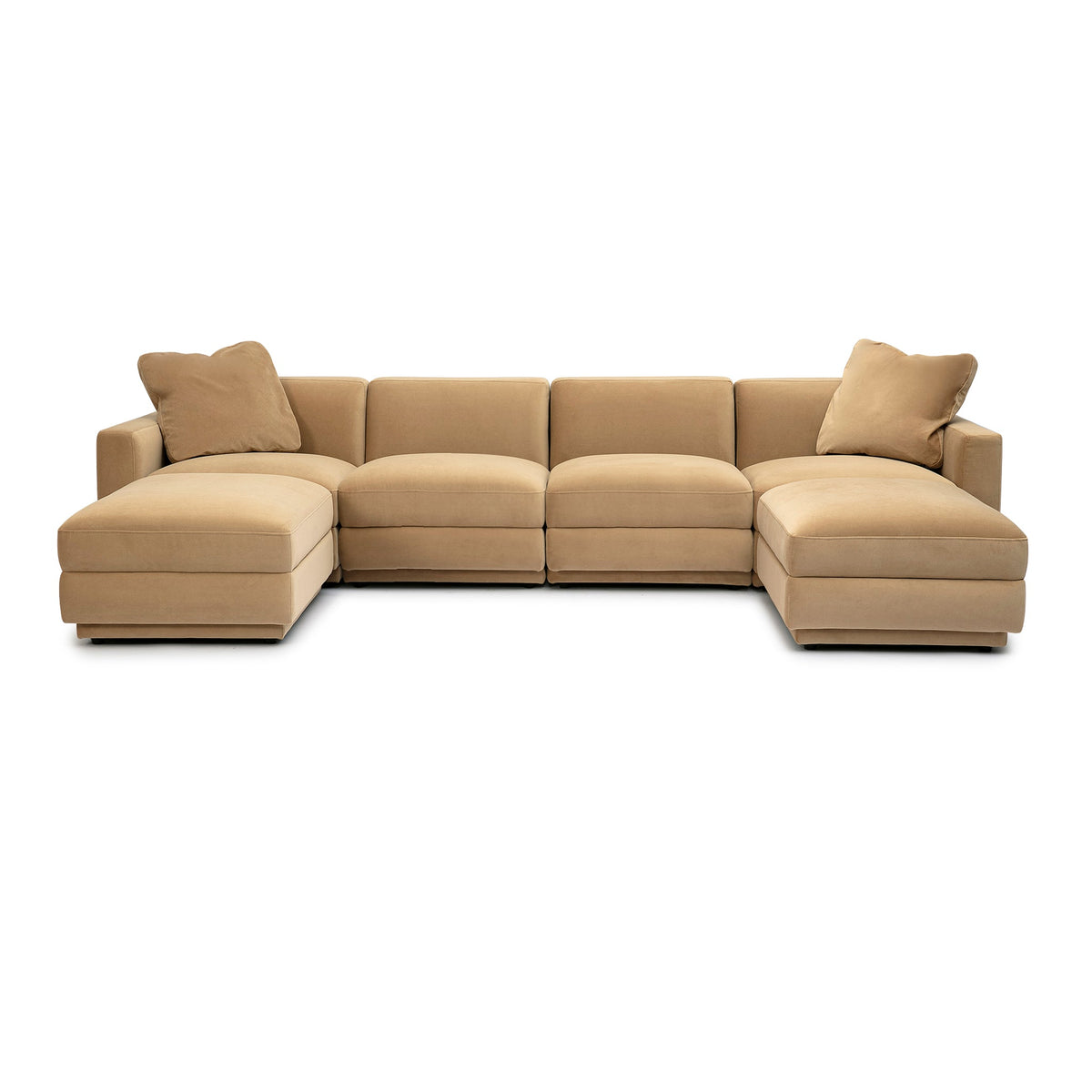Perry Tan Performance Velvet Modular U-Sectional by TOV Furniture – photo 1 of 6