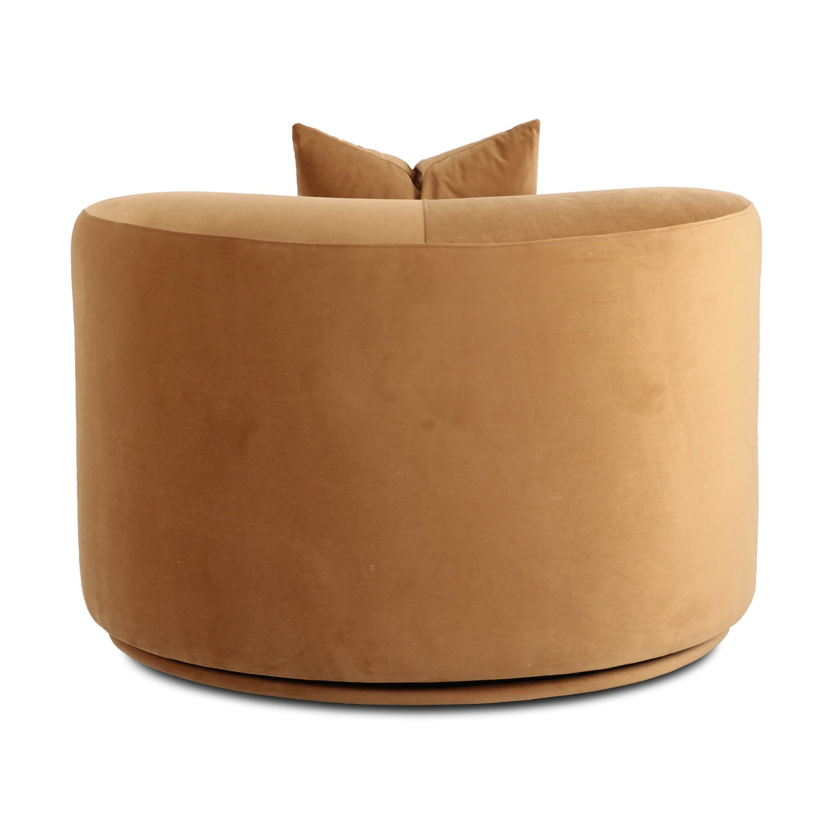 Fickle Camel Velvet Swivel Accent Chair by TOV Furniture – photo 6 of 8