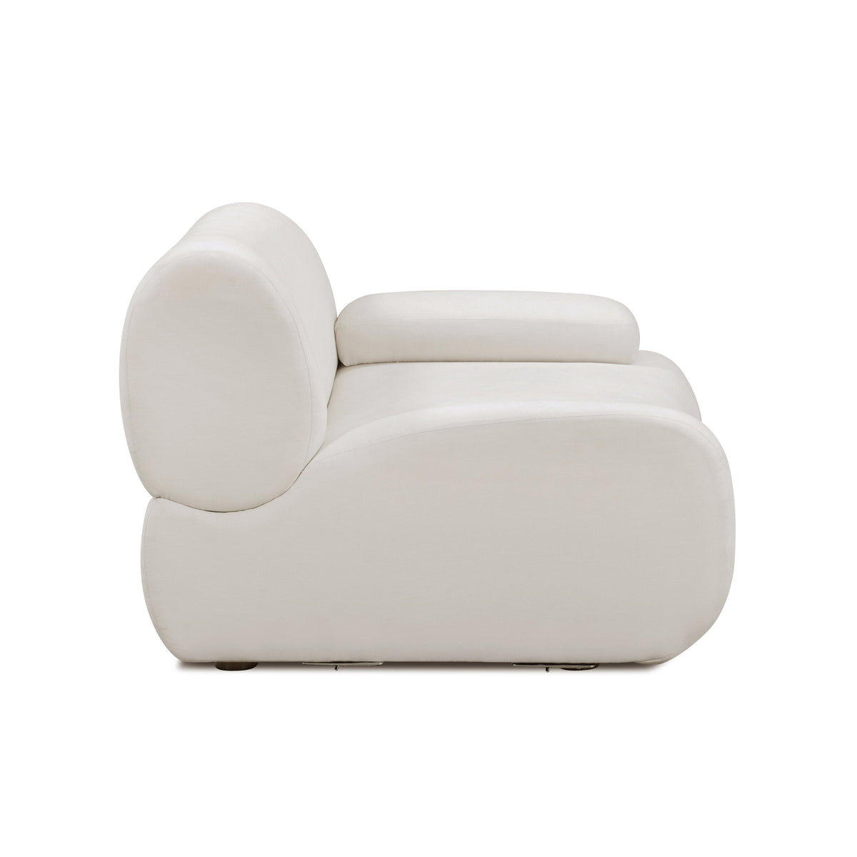 Zenith Cream Upcycled Contract-Grade Fabric RAF Corner Chair by TOV Furniture – photo 3 of 9