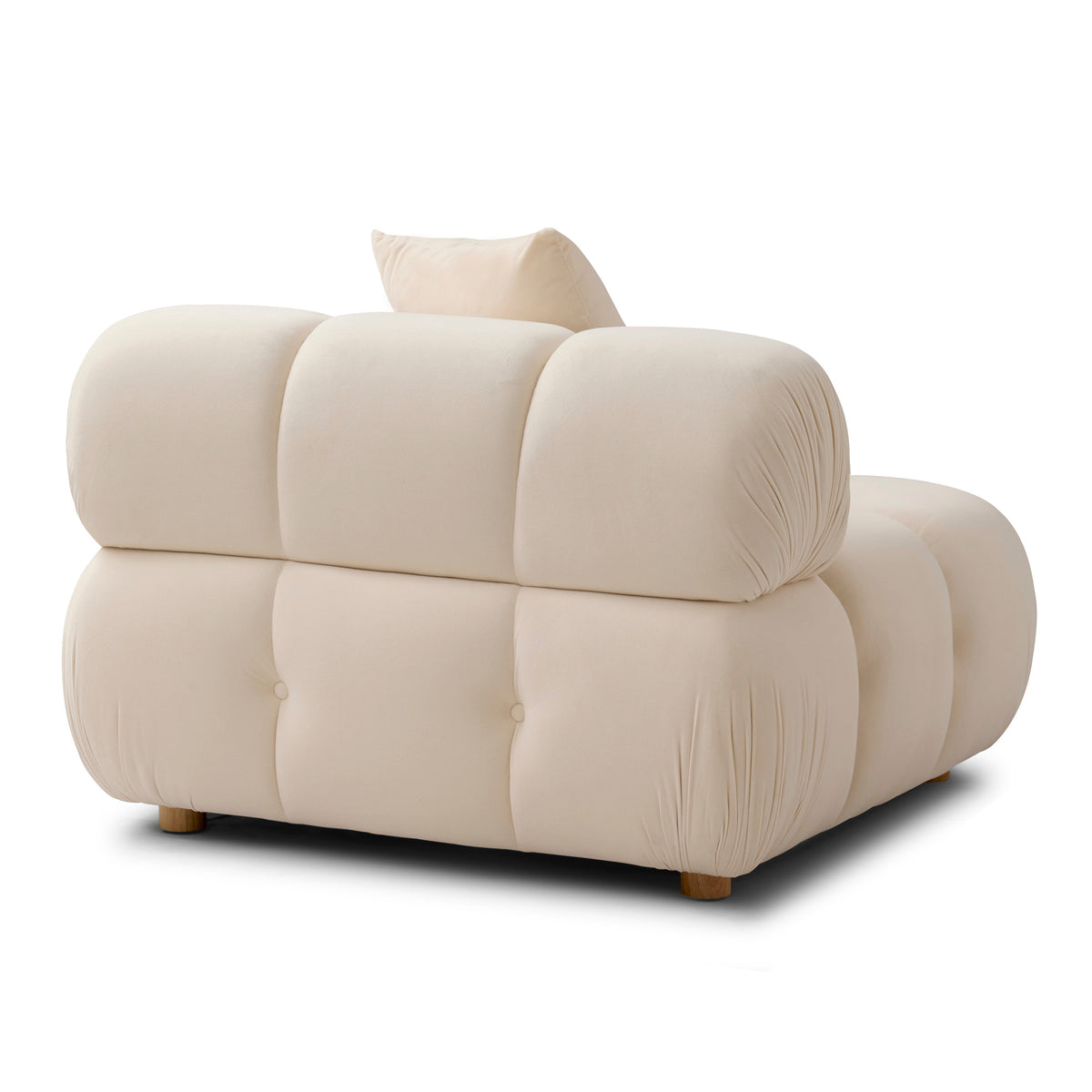 Calliope Cream Performance Velvet Modular Corner Chair by TOV Furniture – photo 6 of 7
