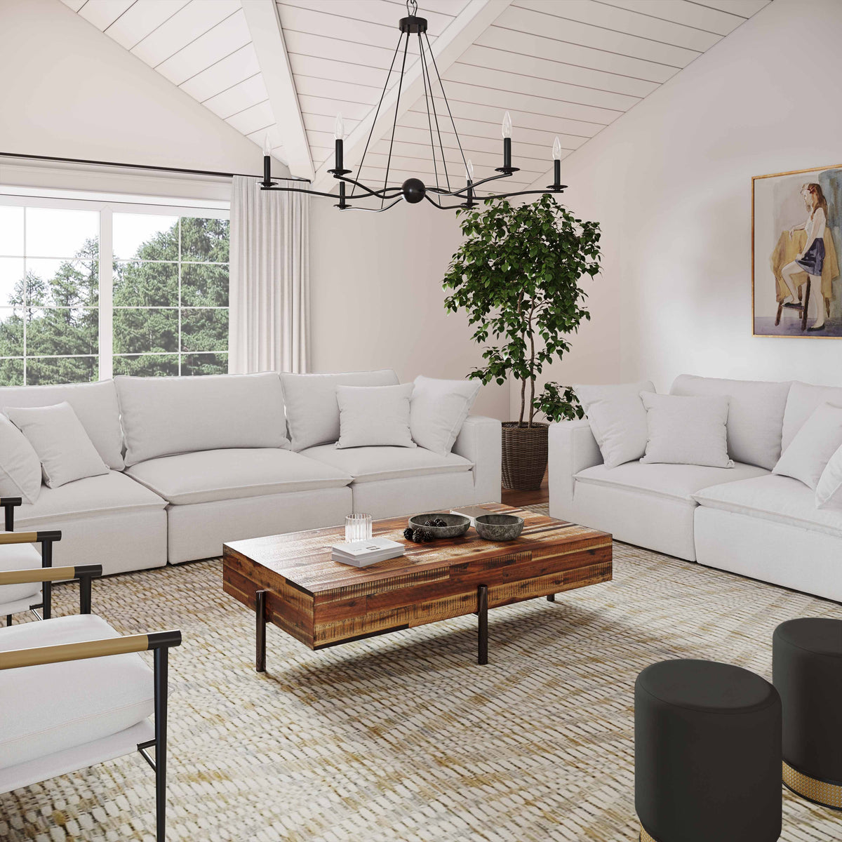 Cali 80" Pearl Performance Fabric Modular Loveseat by TOV Furniture – photo 2 of 7