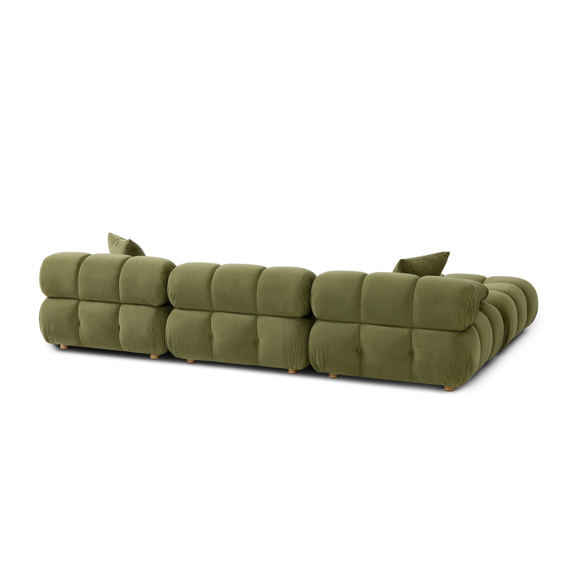 Calliope Olive Green Performance Velvet 4-piece Modular Sectional by TOV Furniture – photo 3 of 8