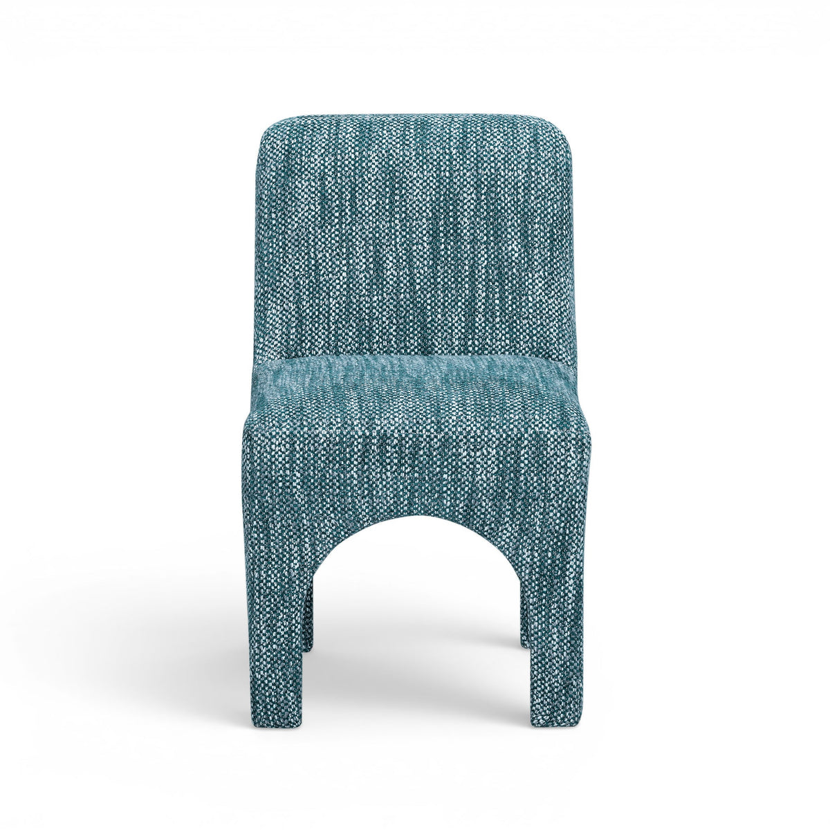 Tomlin Teal Knubby Performance Fabric Dining Chair by TOV Furniture – photo 4 of 8