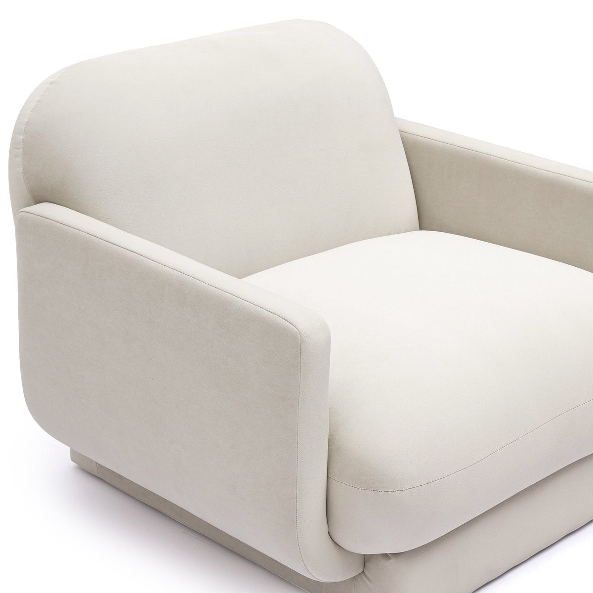 Azalea Cream Performance Velvet Accent Chair by TOV Furniture – photo 5 of 6