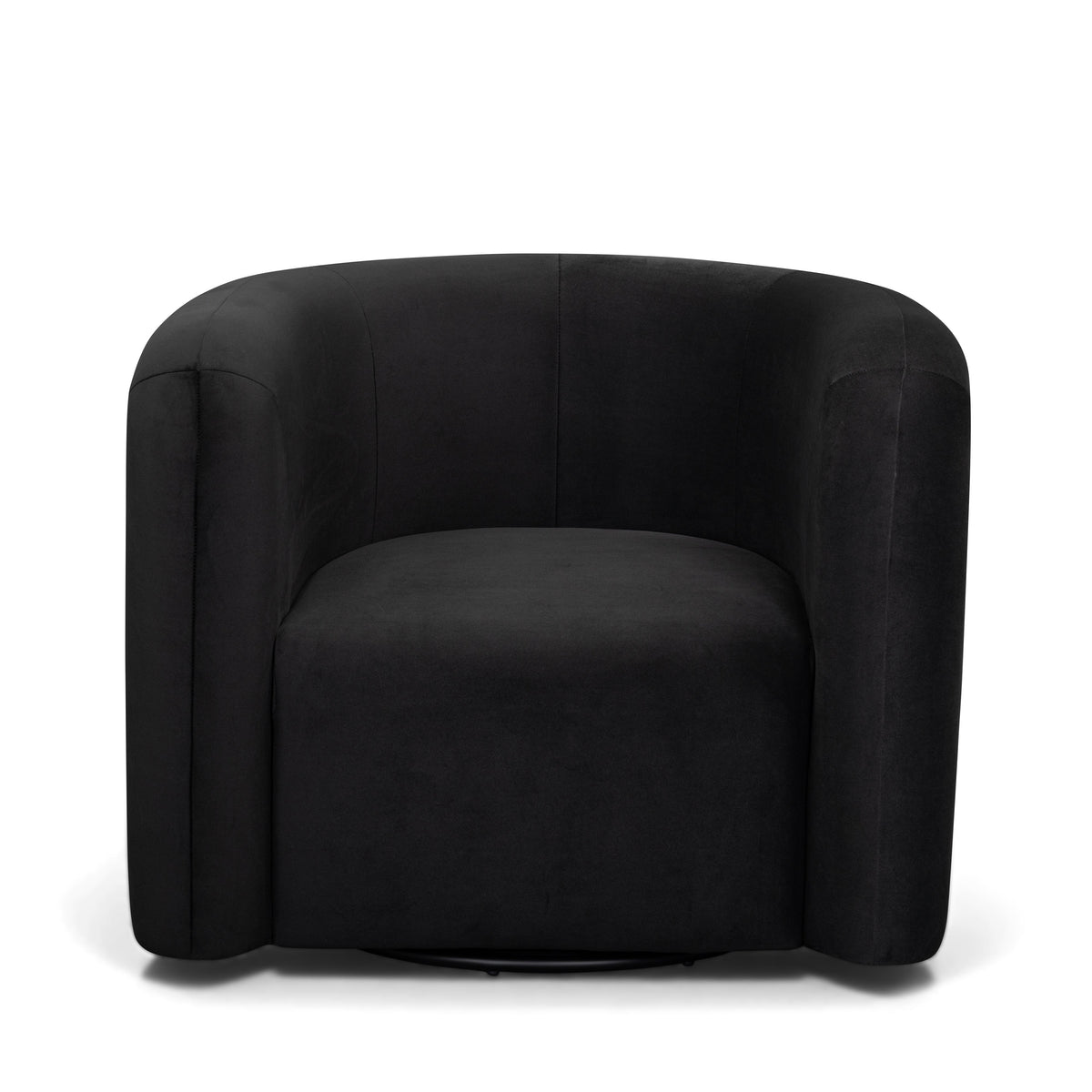 Curves Black Velvet Swivel Accent Chair by TOV Furniture – photo 3 of 8