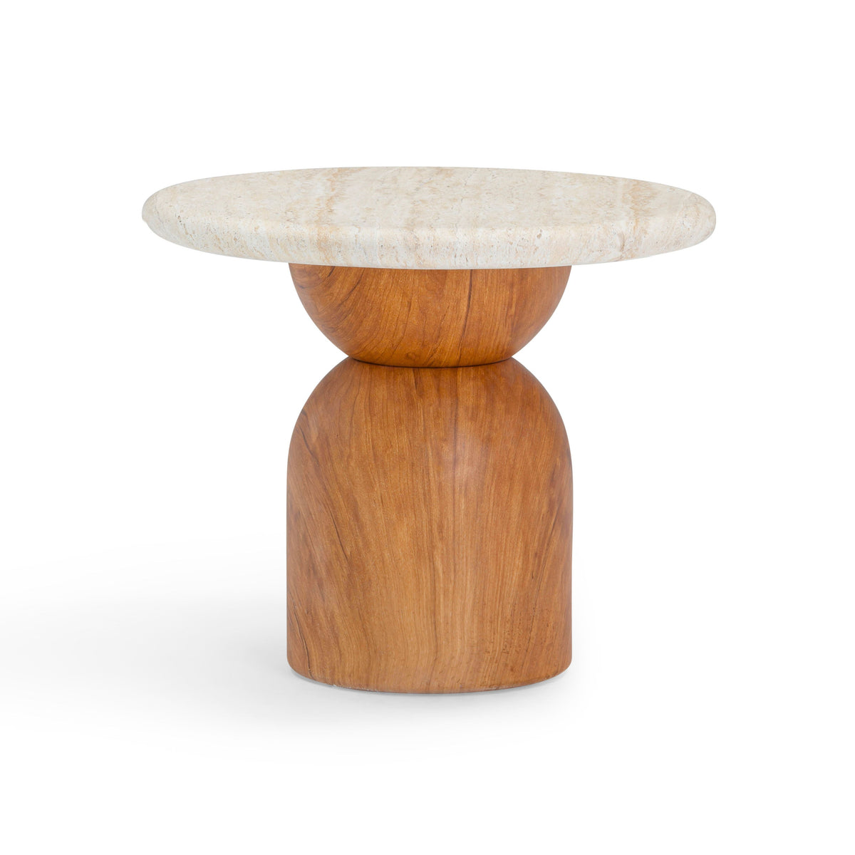 Cynthia Faux Travertine Concrete Indoor/Outdoor Side Table by TOV Furniture – photo 3 of 10