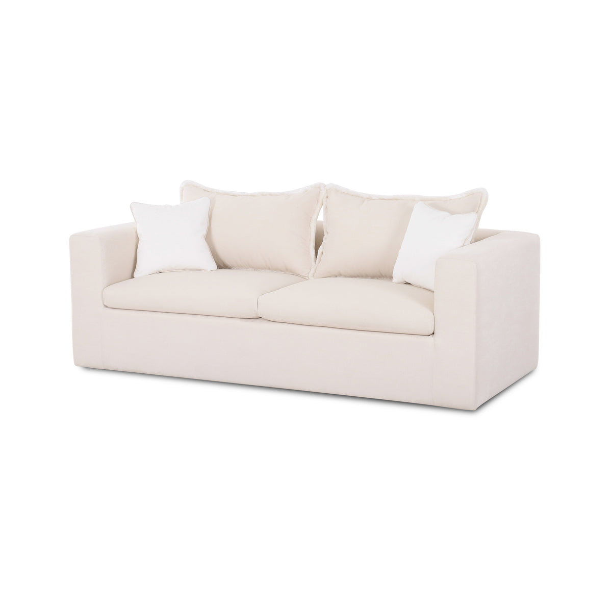 Salty 85" Cream Performance Petite Boucle Outdoor Sofa by TOV Furniture – photo 3 of 7