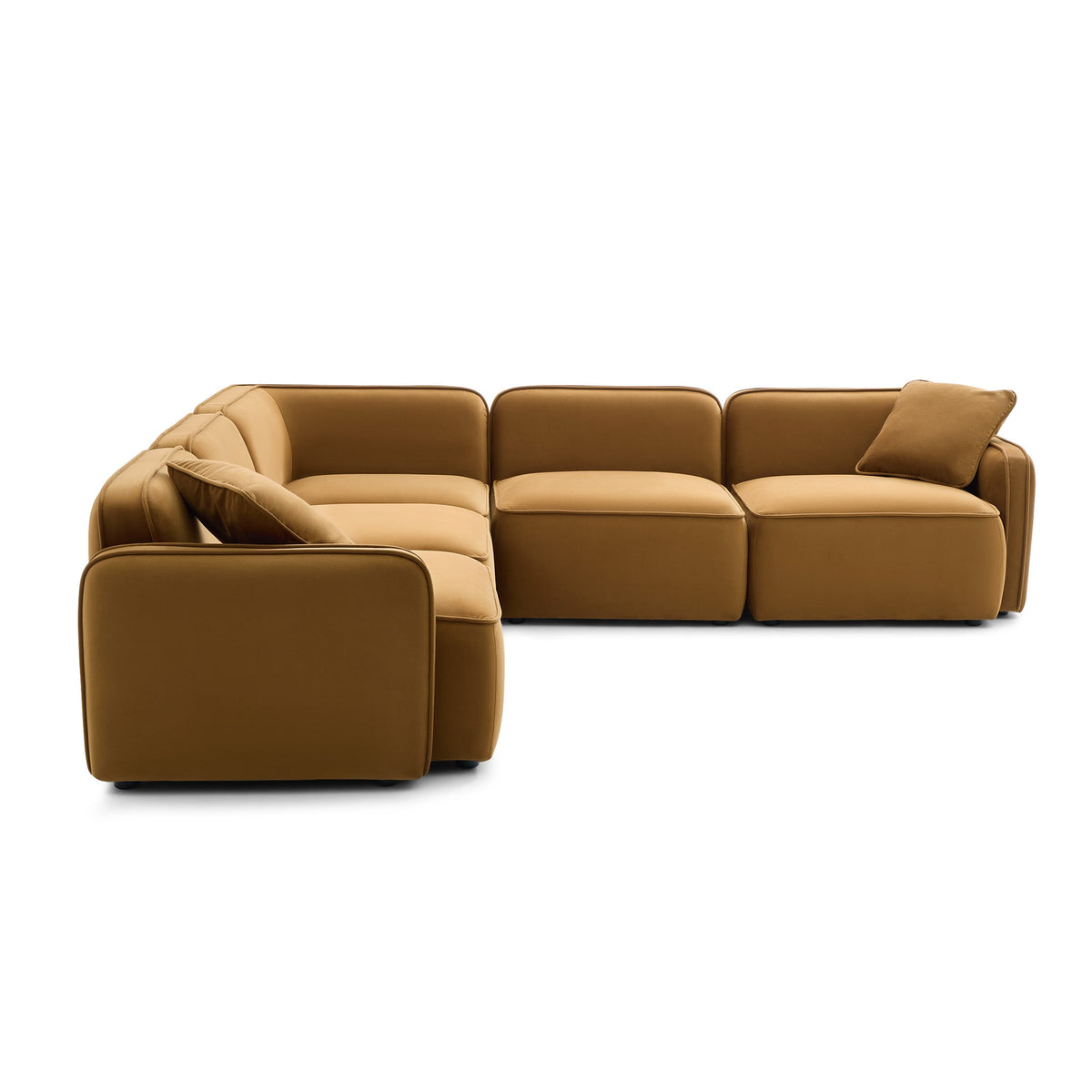 Travie Honey Performance Velvet Modular L-Sectional by TOV Furniture – photo 2 of 5