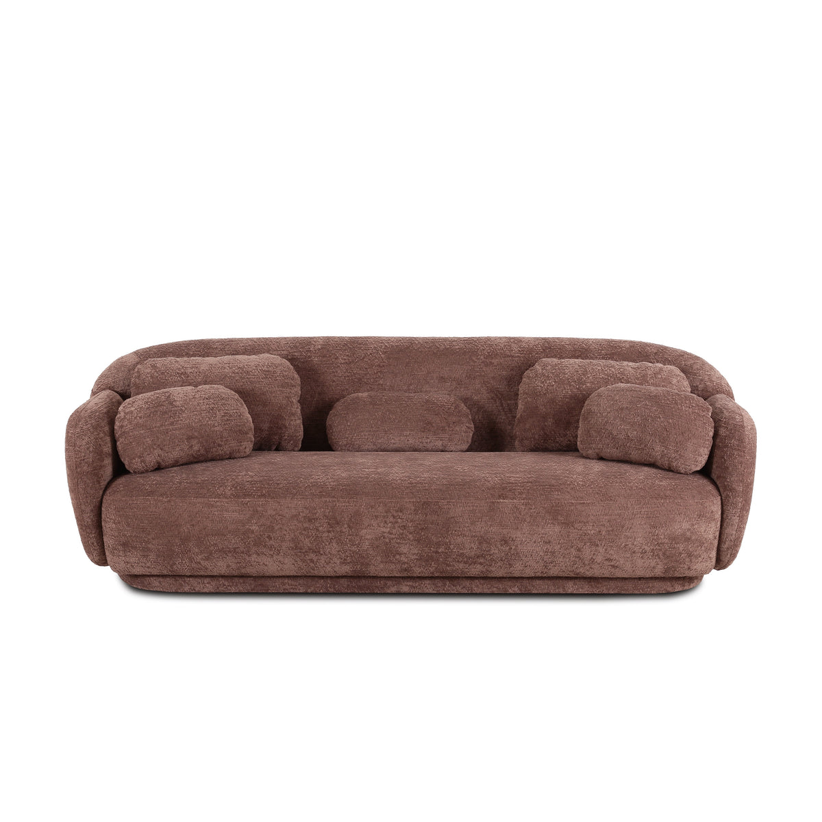 Misty 90" Chocolate Brown Textured Knubby Fabric Sofa by TOV Furniture – photo 1 of 7